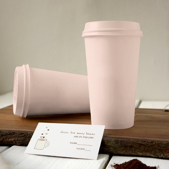 Bröllopsfest med kaffe gissa antal bönor tilläggskort (Skapare uppladdad)