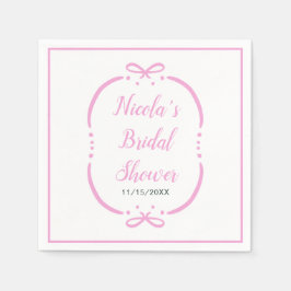 Bröllopsfest med rosa band pappersservett