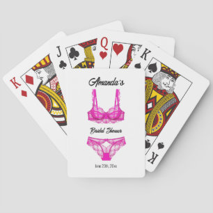 Bröllopsfest med Rosa Underkläder Casinokort