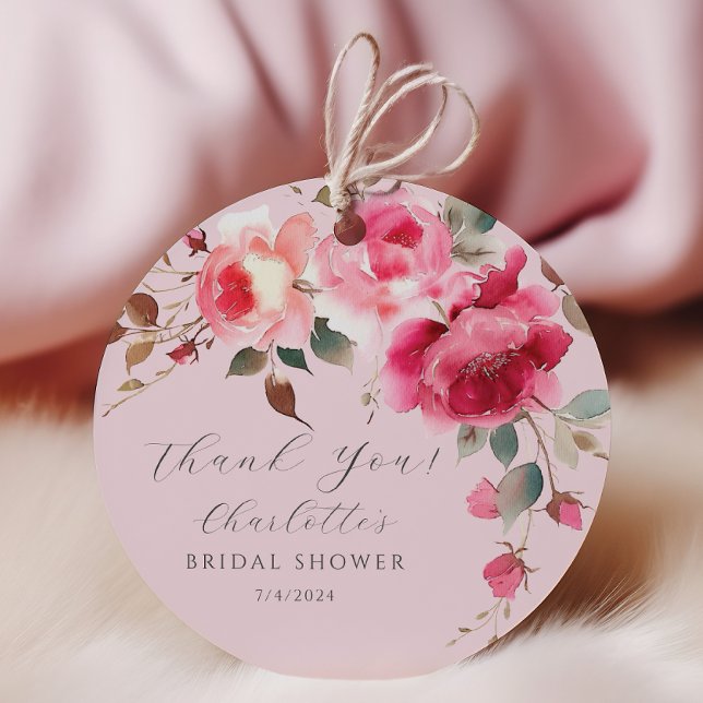Bröllopsfest med rosblommor gåvor etiketter (Skapare uppladdad)