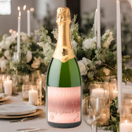 Bröllopsfest med rose goldkonfetti