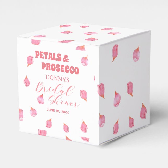 Bröllopsfest med roséblommor och Prosecco Presentaskar (Framsidan Sidan)
