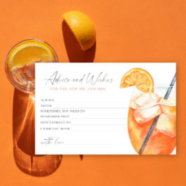 bröllopsfest med spritz - råd och önskningar brevpapper