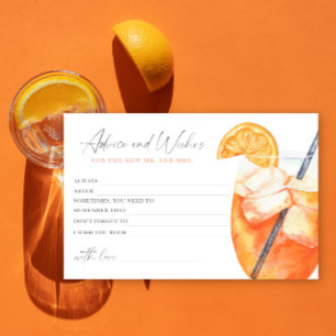 bröllopsfest med spritz - råd och önskningar brevpapper