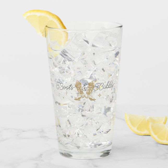 Bröllopsfest med stövlar & bubbel glaskopp (Framsida Ice)