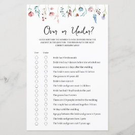 Bröllopsfest med vilda blommor - över eller under