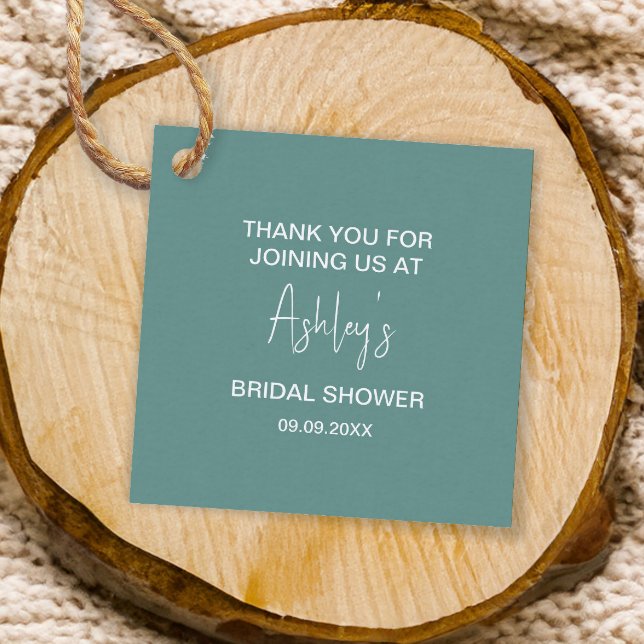 Bröllopsfest Mid-Century Modern Urblekt Turkos Gåvor Etiketter (Skapare uppladdad)