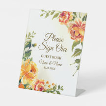 Bröllopsfest Orange Gult Red Blommigt Greenery