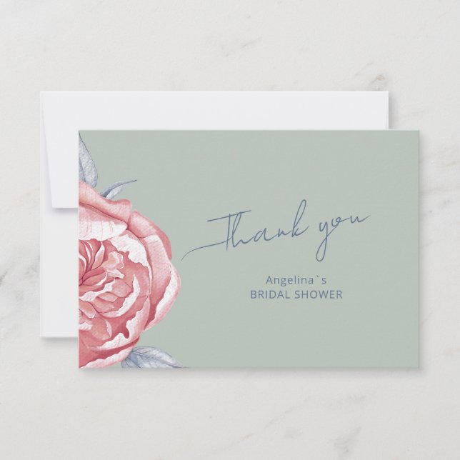 Bröllopsfest platt tackkort  tack kort (Framsida)