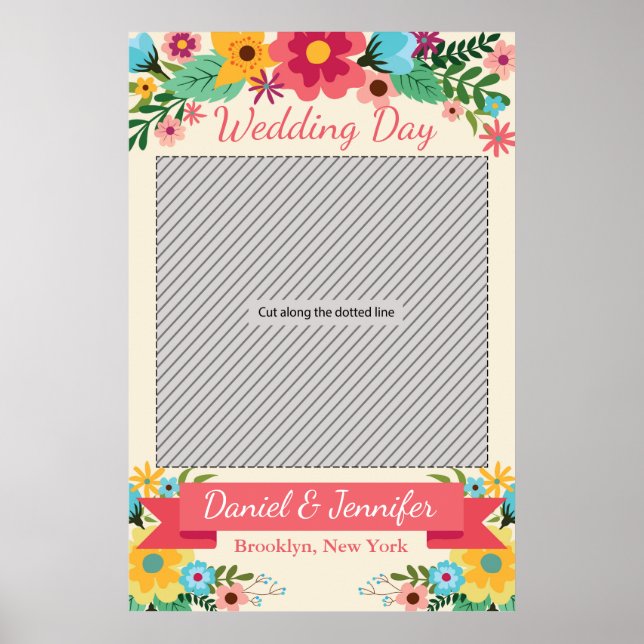 Bröllopsfest Reklam Plakat för Fotoautomat Poster (Framsidan)