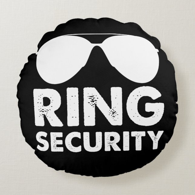 Bröllopsfest, Ring, Ring vid Bröllop Rund Kudde (Framsidan)