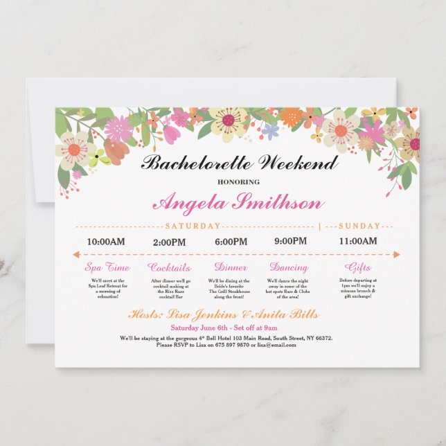 Bröllopsfest-schema Henparty-schema (Framsida)