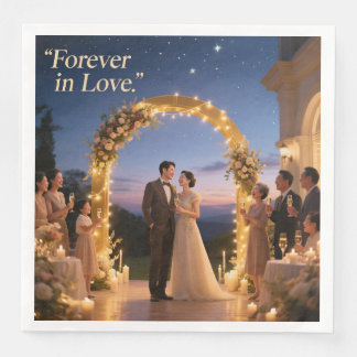 Bröllopsfest servietter pappersservett