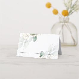 Bröllopsfest Shower för Rustic Greenery Foliage Gu Placeringskort