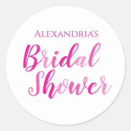 Bröllopsfest Skriftstil för hett rosa typografi fi Runt Klistermärke