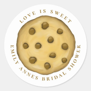 Bröllopsfest Söt Cookie Whimsical Kärlek är Sött Runt Klistermärke