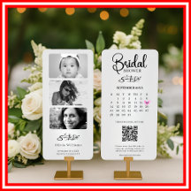Bröllopsfest Spara Datum Foto QR-kod Bröllop