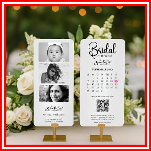 Bröllopsfest Spara Datum Foto QR-kod Bröllop