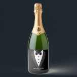 Bröllopsfest Sparkling Vin Flaska<br><div class="desc">Bröllopsfest mousserande vin Flaska - lätt att anpassa med namn och bröllop</div>