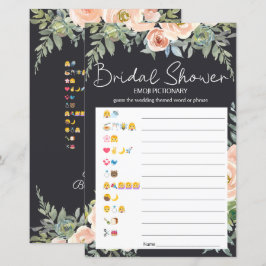 Bröllopsfest spel Emoji Pictionary Pastell Persika