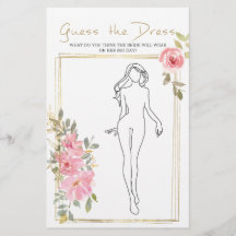 Bröllopsfest spel Lush Blus Gissa klänningen Flyer
