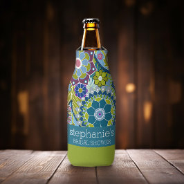 Bröllopsfest Teal och Gröna Retro Blommor