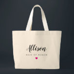 Bröllopsfest Tote Bag | Bridesmaid Bachelorette Jumbo Tygkasse<br><div class="desc">Tote bags för hela bröllopsfesten. Fyll med roligt godis till din bachelorette eller på destinationsbröllopet helg. Underbara gåvor eller strandsäckar!</div>