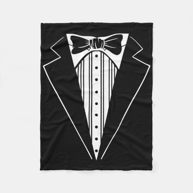 Bröllopsfest Tuxedo Matchande Speningsfest Rolig Fleecefilt (Framsidan)