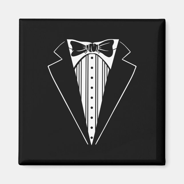 Bröllopsfest Tuxedo Matching Bachelor Party Funny Magnet (Framsidan)