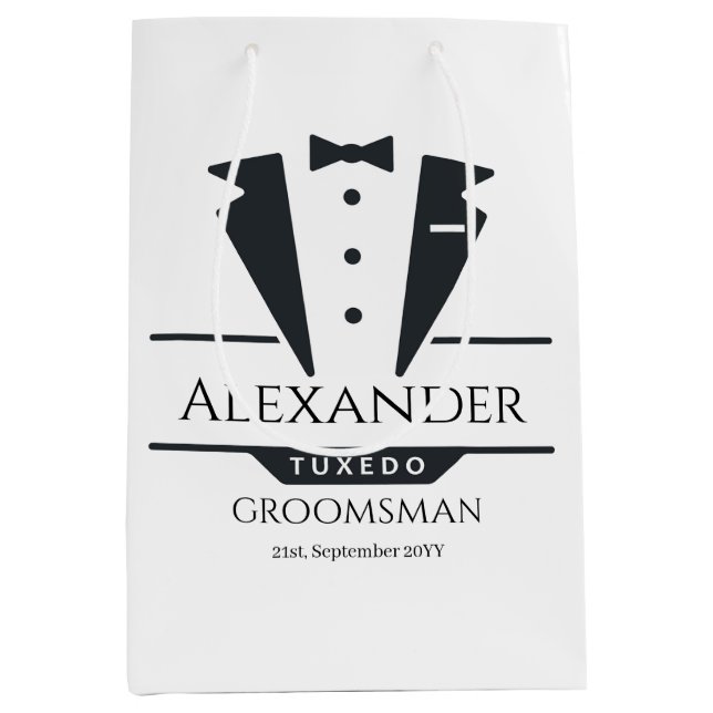 Bröllopsfest Tuxedo-presenter Groomsman (Framsidan)