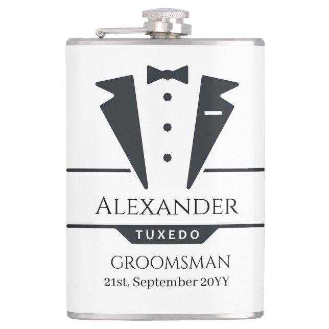 Bröllopsfest Tuxedo-presenter Groomsman Fickplunta (Framsidan)