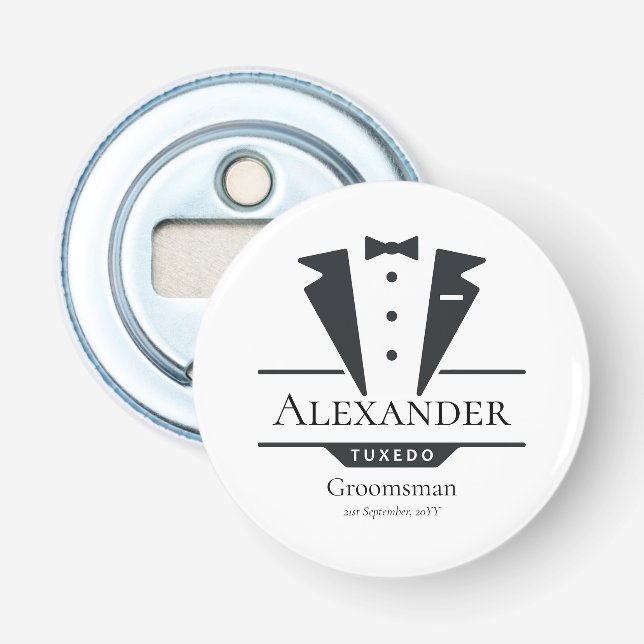 Bröllopsfest Tuxedo-presenter Groomsman Flasköppnare (Framsidan)