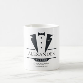 Bröllopsfest Tuxedo-presenter Groomsman Kaffemugg
