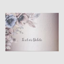 Bröllopsfest Vattenfärg Pastell Blå Beige Blommor