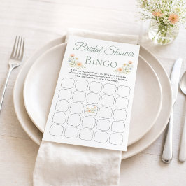Bröllopsfest Vildblommabingo-spel