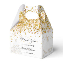 Bröllopsfest vit guld glitterklänning tack