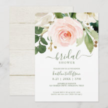 Bröllopsfest Watercolor Bouquet Rosabränd Rosa