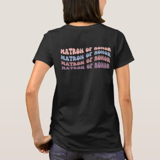 Bröllopsfesten anpassningsbar Retro Groovy Back Pr T Shirt
