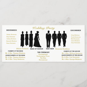 BRÖLLOPSFESTEN BRIDE & CO White & Guld Polka Dot Program
