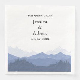 Bröllopsfesten elegant Vattenskärg Blåberg Pappersservett