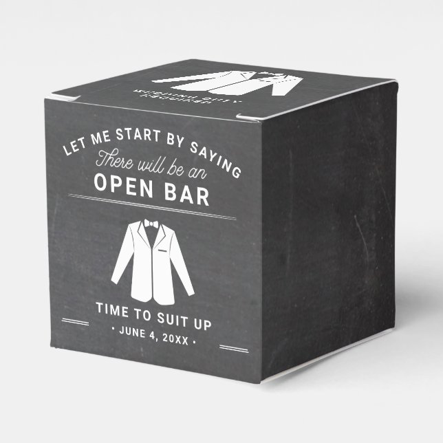 Bröllopsfesten Frieri om du blir min Groomsman Presentaskar (Framsidan Sidan)