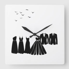 Bröllopsfesten Fyrkantig Klocka