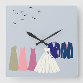 Bröllopsfesten Fyrkantig Klocka