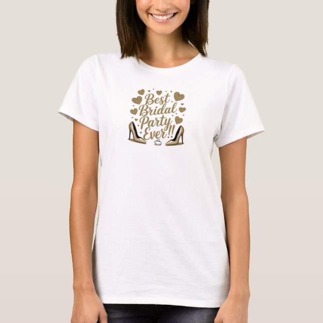 "Bröllopsfesten genom tiderna!" T Shirt (Framsida)