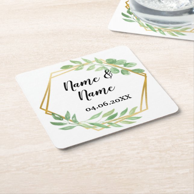 Bröllopsfesten guld Angular Ram Löv Underlägg  (Vinklad)