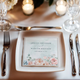 Bröllopsfesten Modern och Trendiget Blue Ro Pappersservett