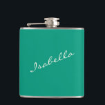Bröllopsfesten Namn i Emerald Grönt Elegant Fickplunta<br><div class="desc">Fira i stil med den här grönt-kolven som ska uppstå och som innehåller ett typsnitt för eleganten. Perfekt för möhippor, möhippor och gåvor till brudar gör den här snyggten till en minnesvärd keepé. Ett underbart val för bröllopsfest gynnar flickor, resor eller en roligt ut. Trendigets kolv är både praktisk och...</div>