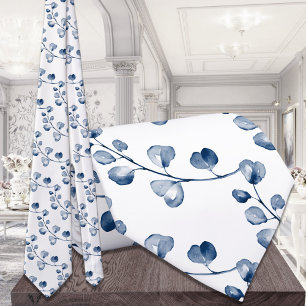 Bröllopsfesten Navy Dusty Blue Eucalyptus Slips