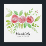 Bröllopsfesten personlig Blommigt - favoritmagnet<br><div class="desc">Dina gäster i bröllop kommer alltid att minnas din speciella dag med den här magneten i personligen med en vacker blommigt.</div>