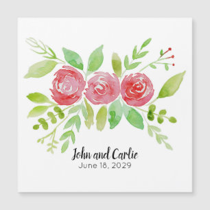 Bröllopsfesten personlig Blommigt - favoritmagnet